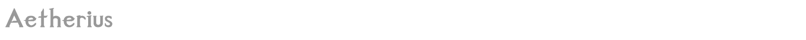 Aetherius font preview